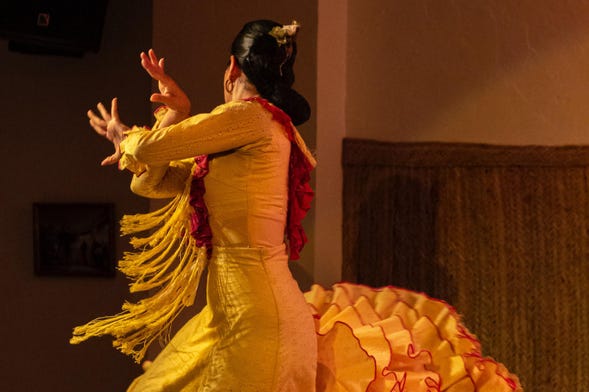 Espectáculo flamenco en el Tablao de la Villa