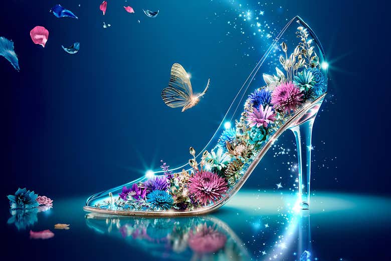 El zapato de cristal de Cenicienta 