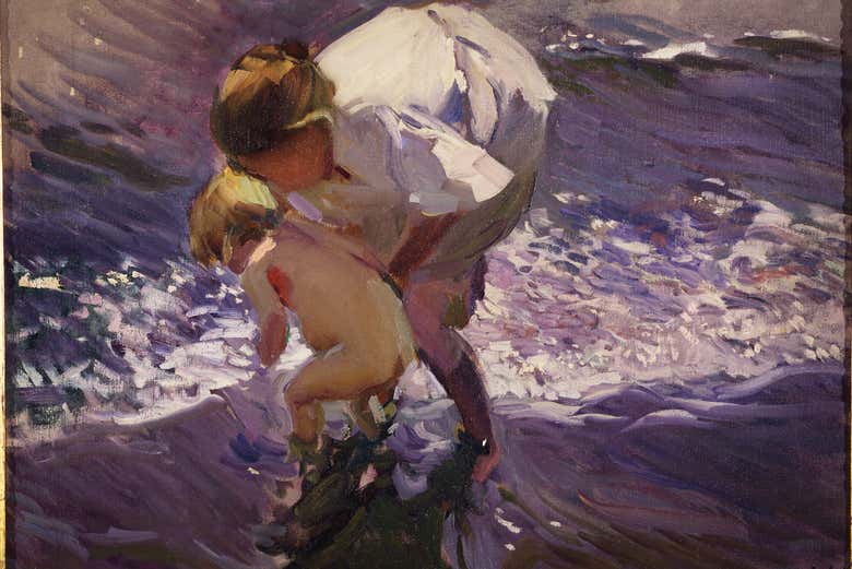 "Baño en la playa" de Sorolla