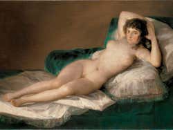 Cuadro de la Maja desnuda en el Museo del Prado